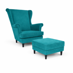 Fotel uszak z podnóżkiem